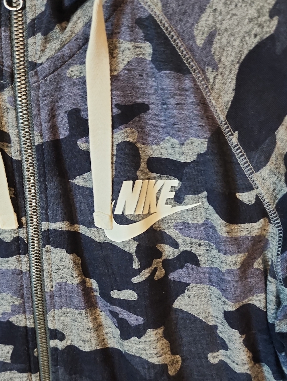 Nike Camo Vintage Gym Zip Hoodie Sweatshirt EUC Size Xlarge - Picture 3 of 7